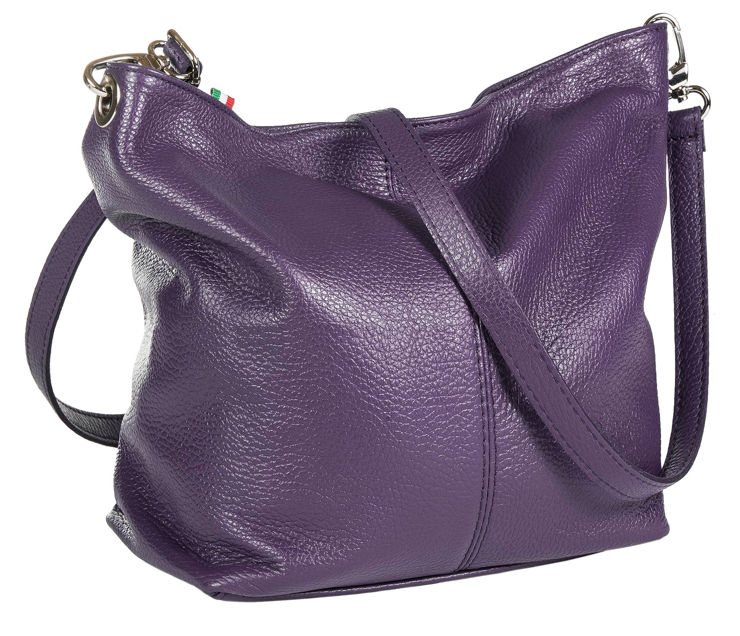 Adal - Genuine Italian Leather Medium Hobo Shoulder Bag Handmade in Florence Tuscany