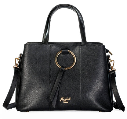 Elegant Satchel Handbag with Top Handles, Multiple Pockets & Shoulder Strap - Lumi
