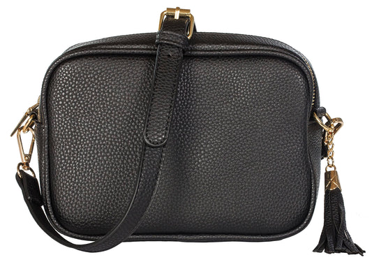 Ki - Small Vegan Leather Crossbody Shoulder Bag with Compact Design & Zip Pocket