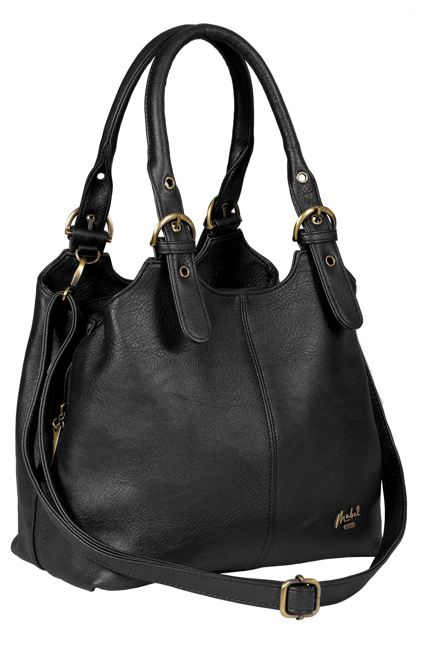 Amelia - Large Vegan Leather Shoulder Tote with Zip Closure & Spacious Organised Interior