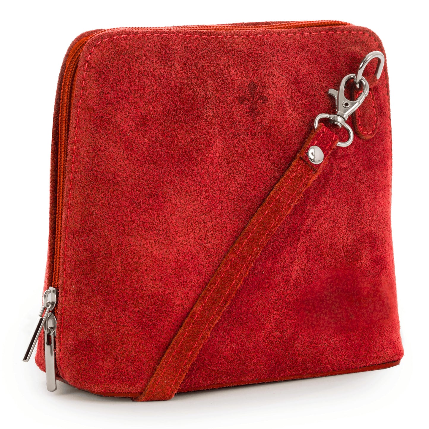 Abby - Genuine Italian Suede Leather Small Crossbody Bag Handmade in Florence Tuscany