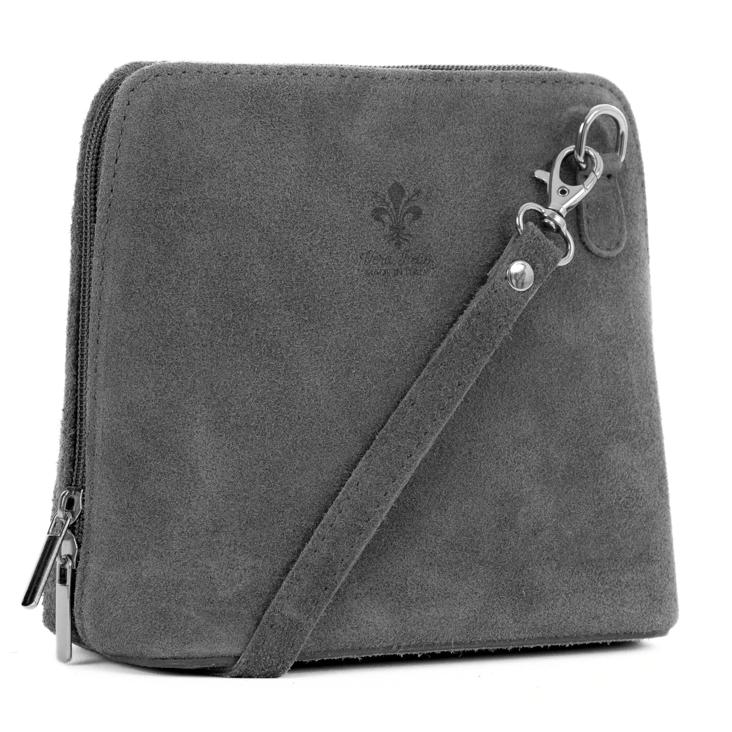 Abby - Genuine Italian Suede Leather Small Crossbody Bag Handmade in Florence Tuscany