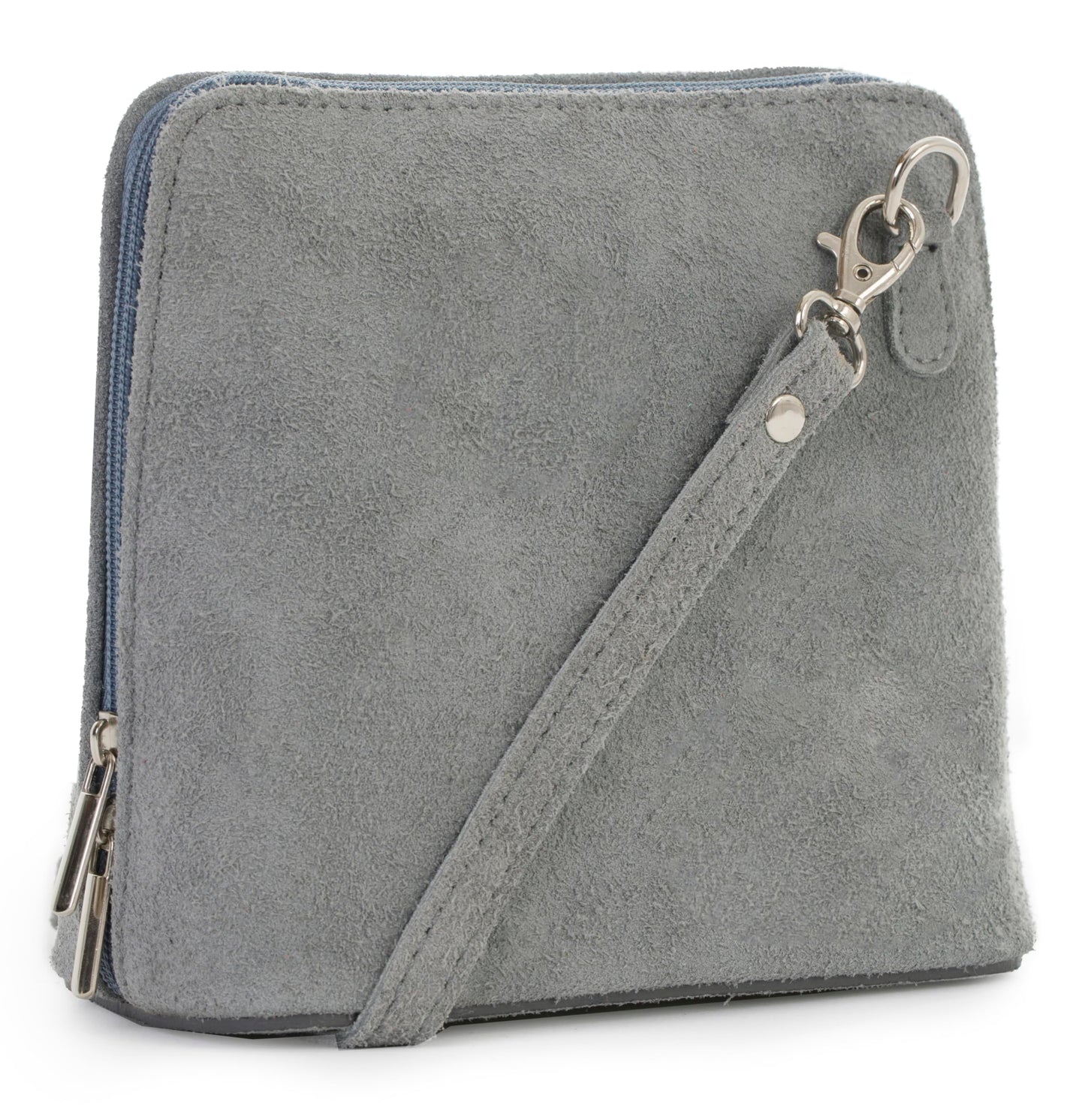 Abby - Genuine Italian Suede Leather Small Crossbody Bag Handmade in Florence Tuscany