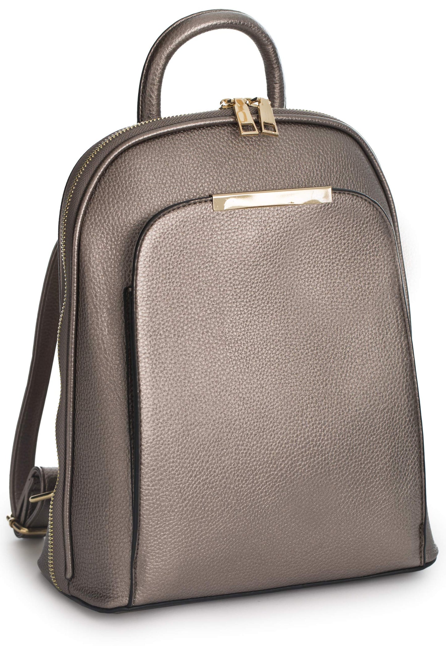 Miley - Vegan Leather Backpack Rucksack with Multiple Compartments & Gold Hardware