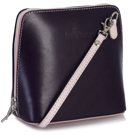 Abby - Genuine Italian Leather Multicoloured Small Crossbody Bag Handmade in Florence Tuscany