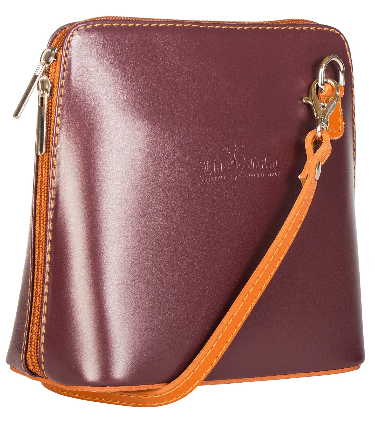 Abby - Genuine Italian Leather Multicoloured Small Crossbody Bag Handmade in Florence Tuscany