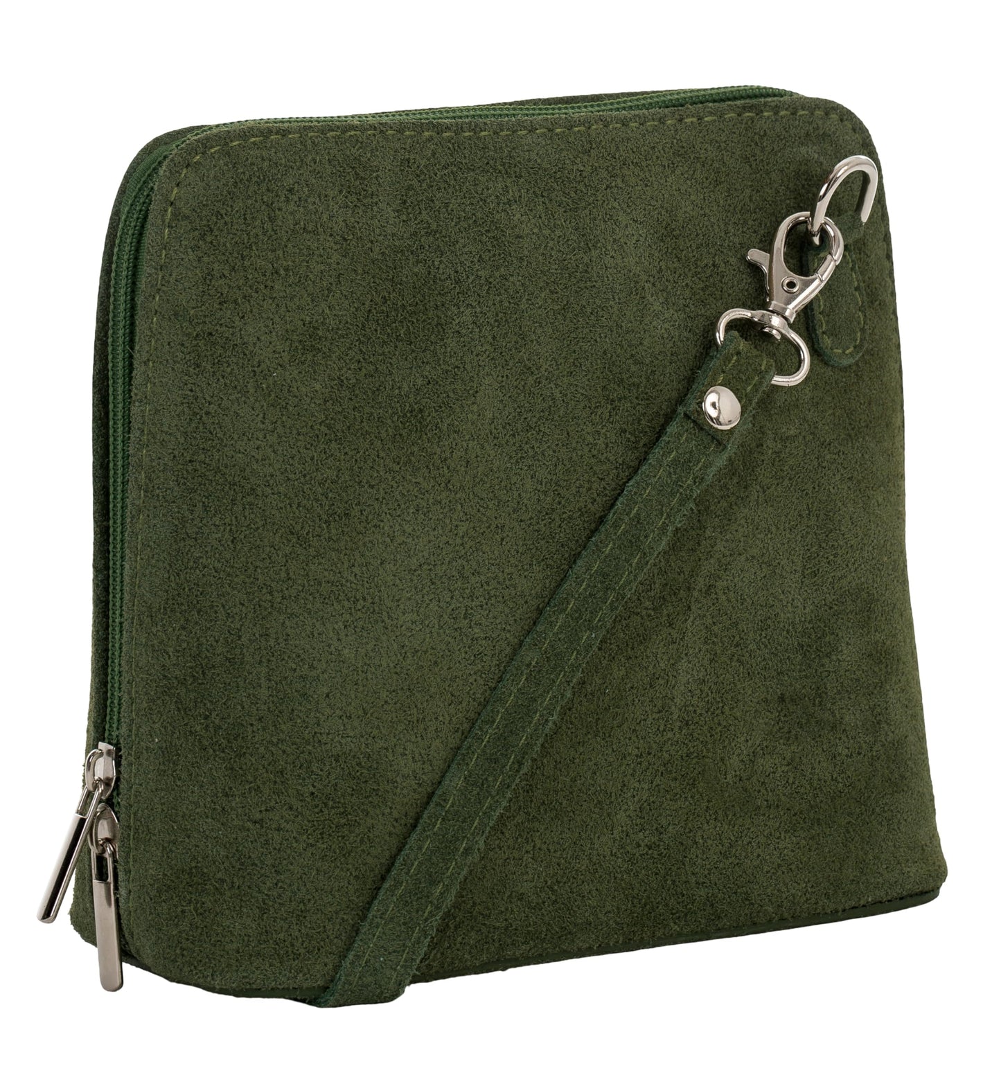 Abby - Genuine Italian Suede Leather Small Crossbody Bag Handmade in Florence Tuscany