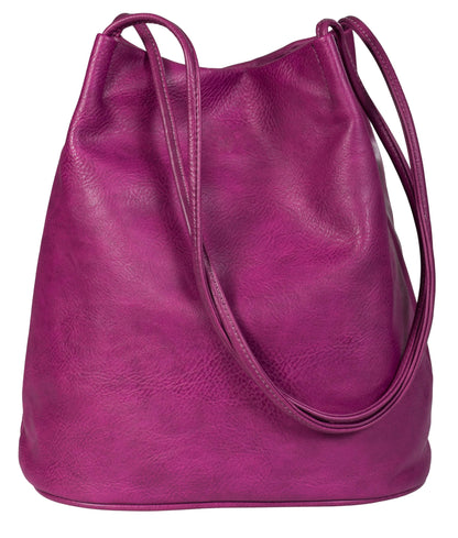 Delilah – Medium Vegan Leather Hobo Shoulder Bag with Pockets