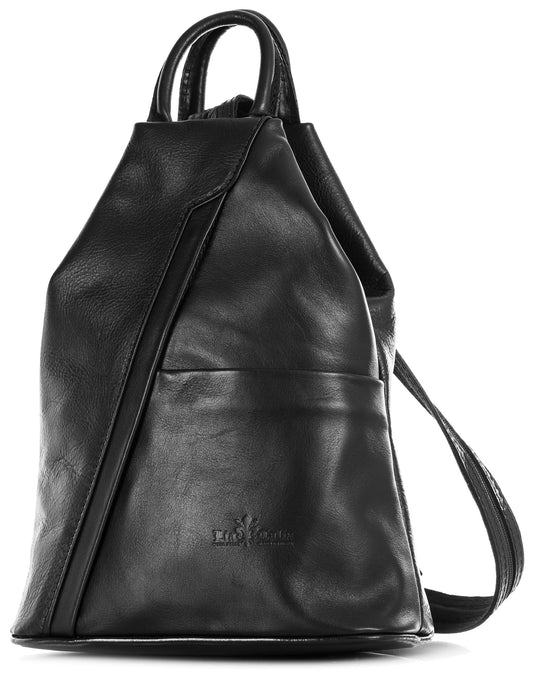 Alex - Genuine Italian Leather Convertible Backpack & Shoulder Tote Handmade in Florence