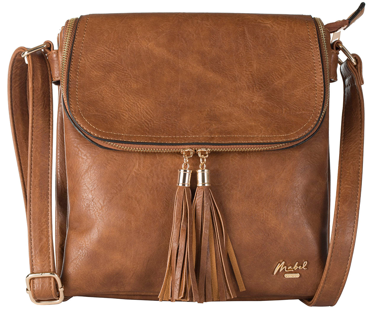 Polly - Medium Vegan Leather Shoulder Tote Bag with Zip Closure & Everyday Design