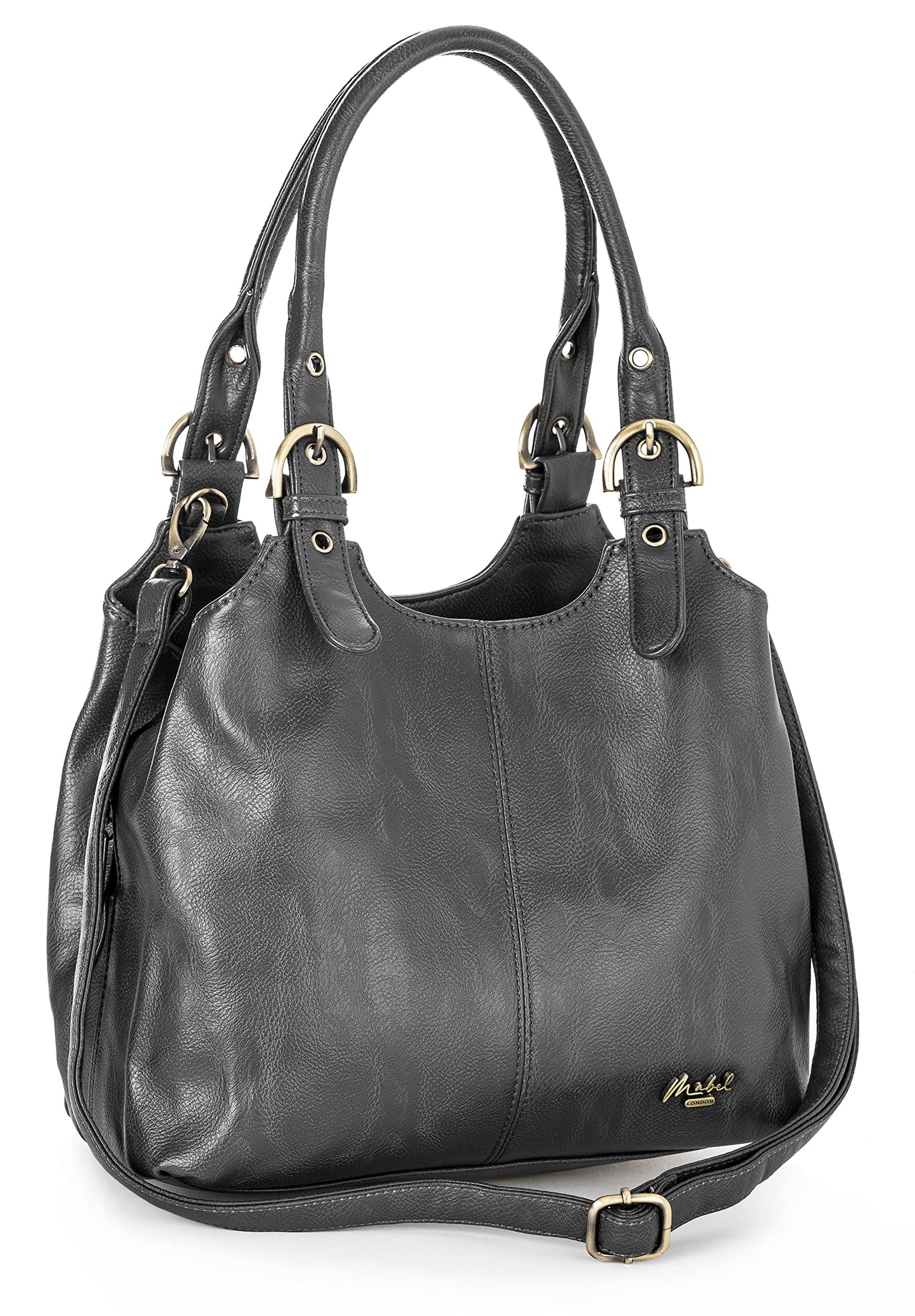 Amelia - Large Vegan Leather Shoulder Tote with Zip Closure & Spacious Organised Interior