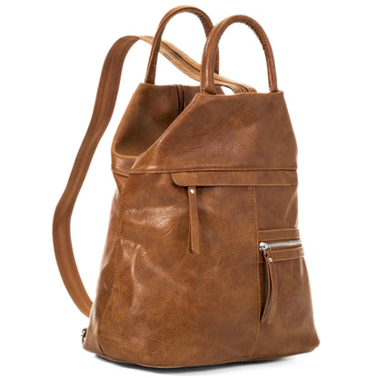 Faye - Contrasting Colour Convertible Backpack to Monostrap Slingbag