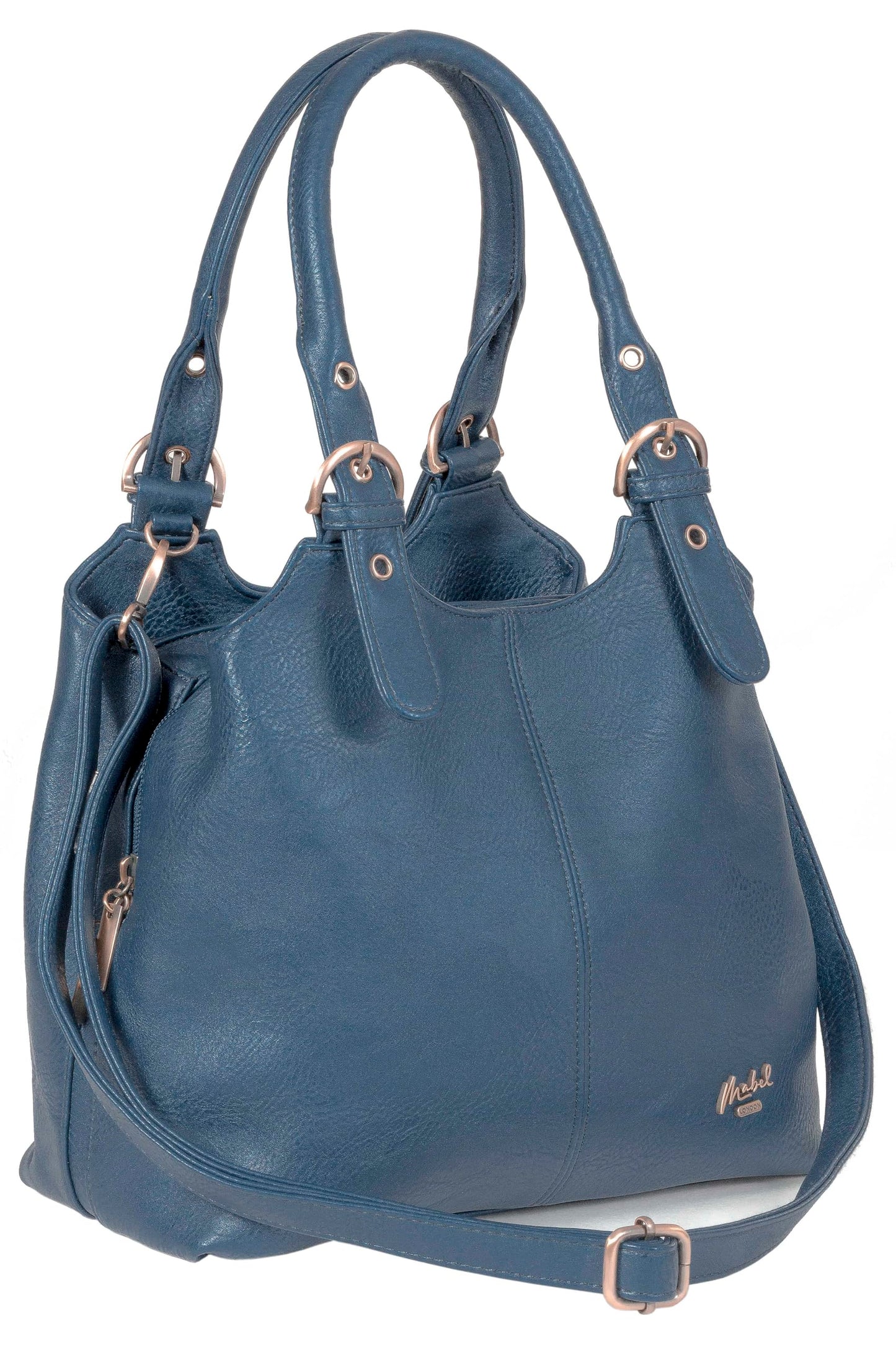 Amelia - Large Vegan Leather Shoulder Tote with Zip Closure & Spacious Organised Interior