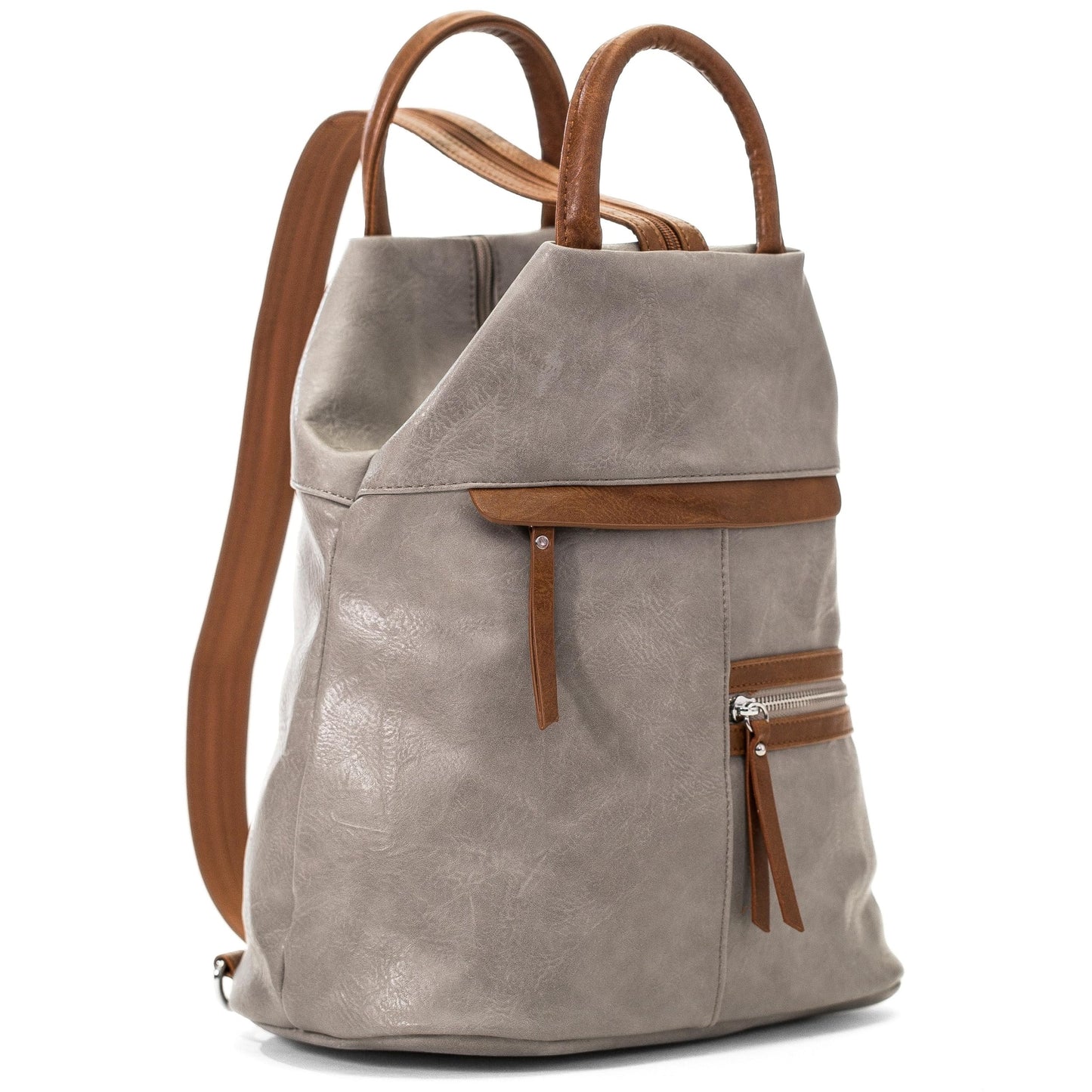 Faye - Contrasting Colour Convertible Backpack to Monostrap Slingbag