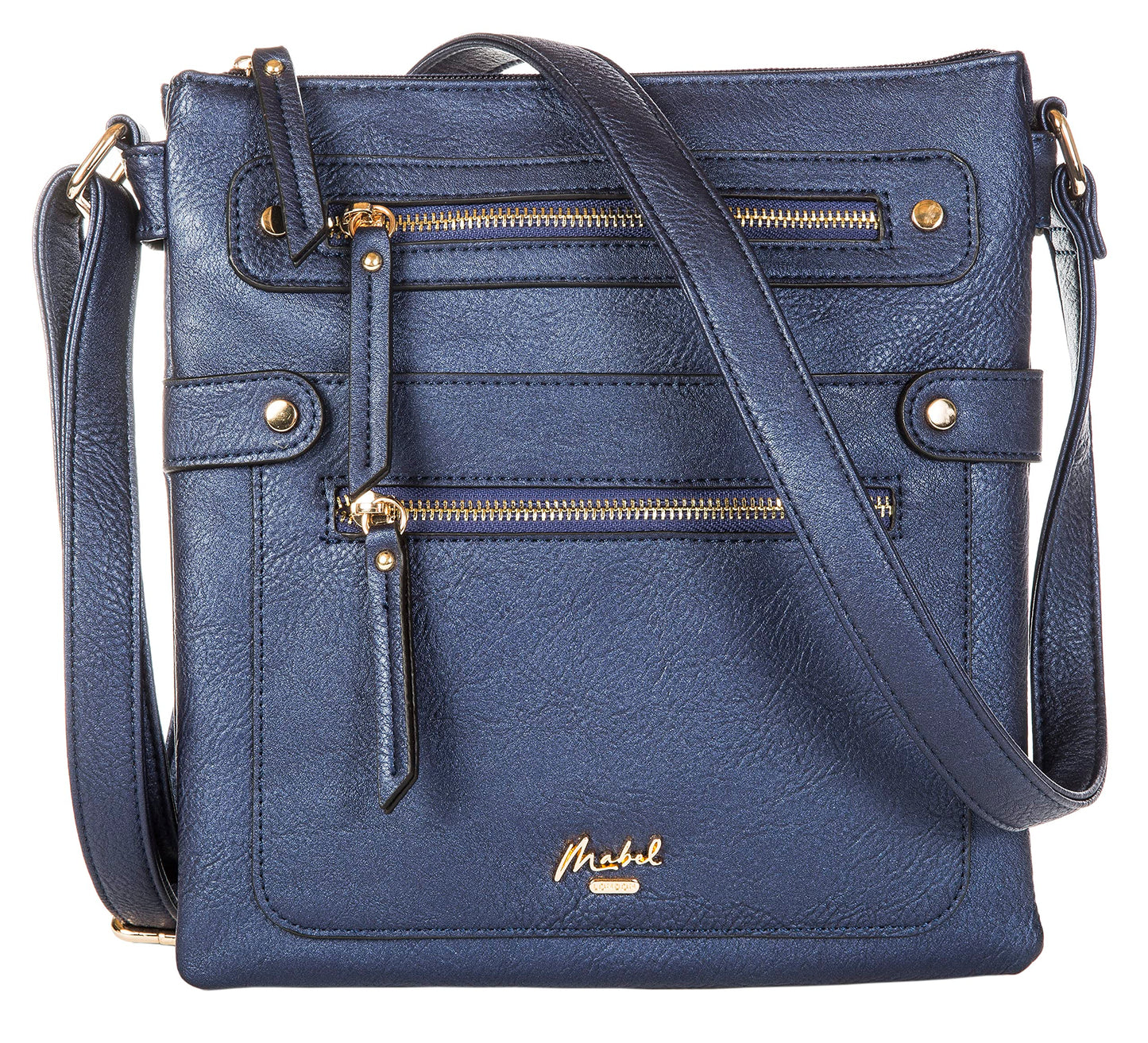 Sophia - Medium Vegan Leather Crossbody Shoulder Bag with Zip Closure & Sleek Design