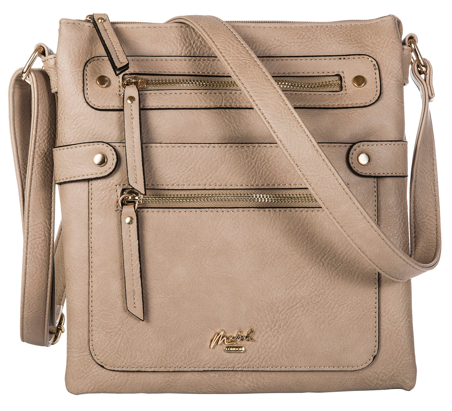 Sophia - Medium Vegan Leather Crossbody Shoulder Bag with Zip Closure & Sleek Design