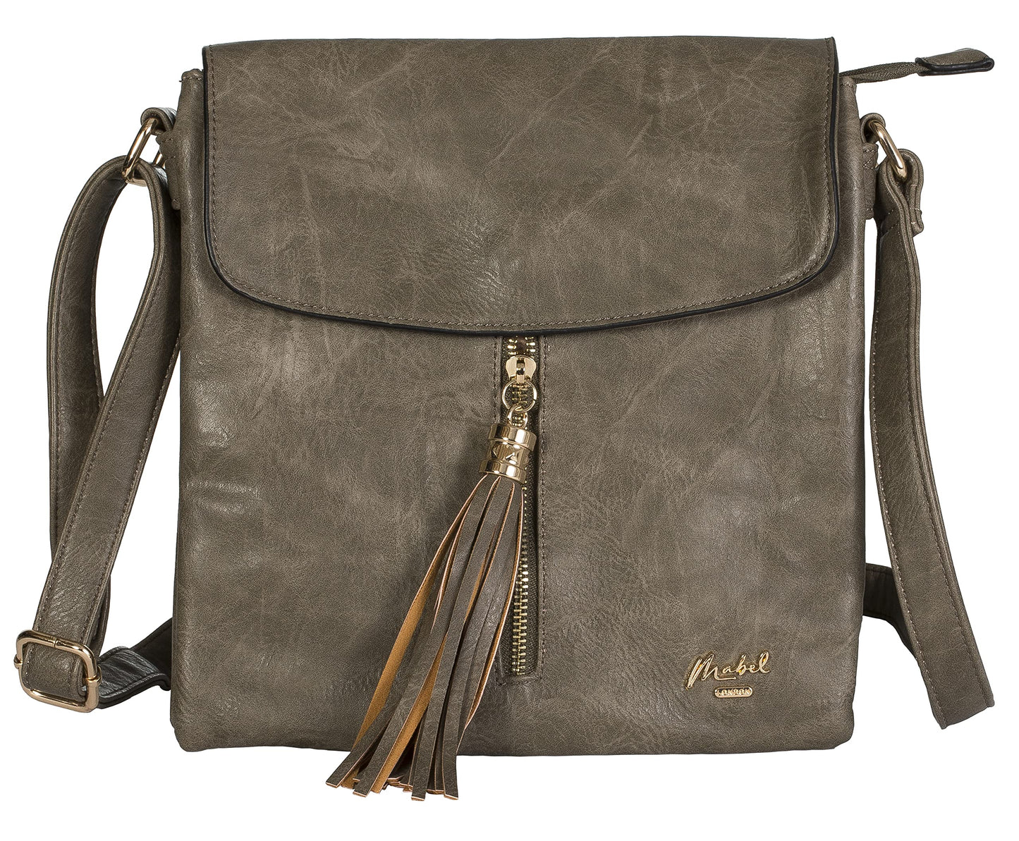 Rosie - Small Vegan Leather Crossbody Shoulder Bag with Zip Closure & Compact Design