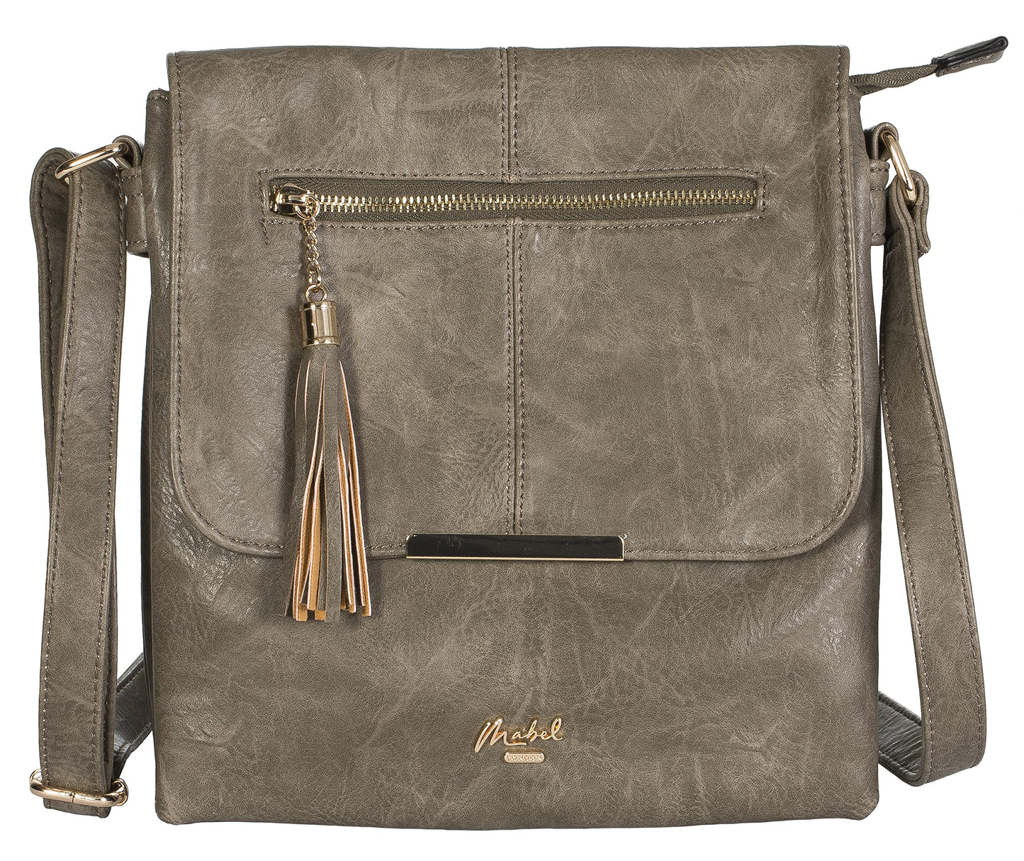 Maya - Faux Leather Crossbody Shoulder Bag with Adjustable Strap for Everyday Use