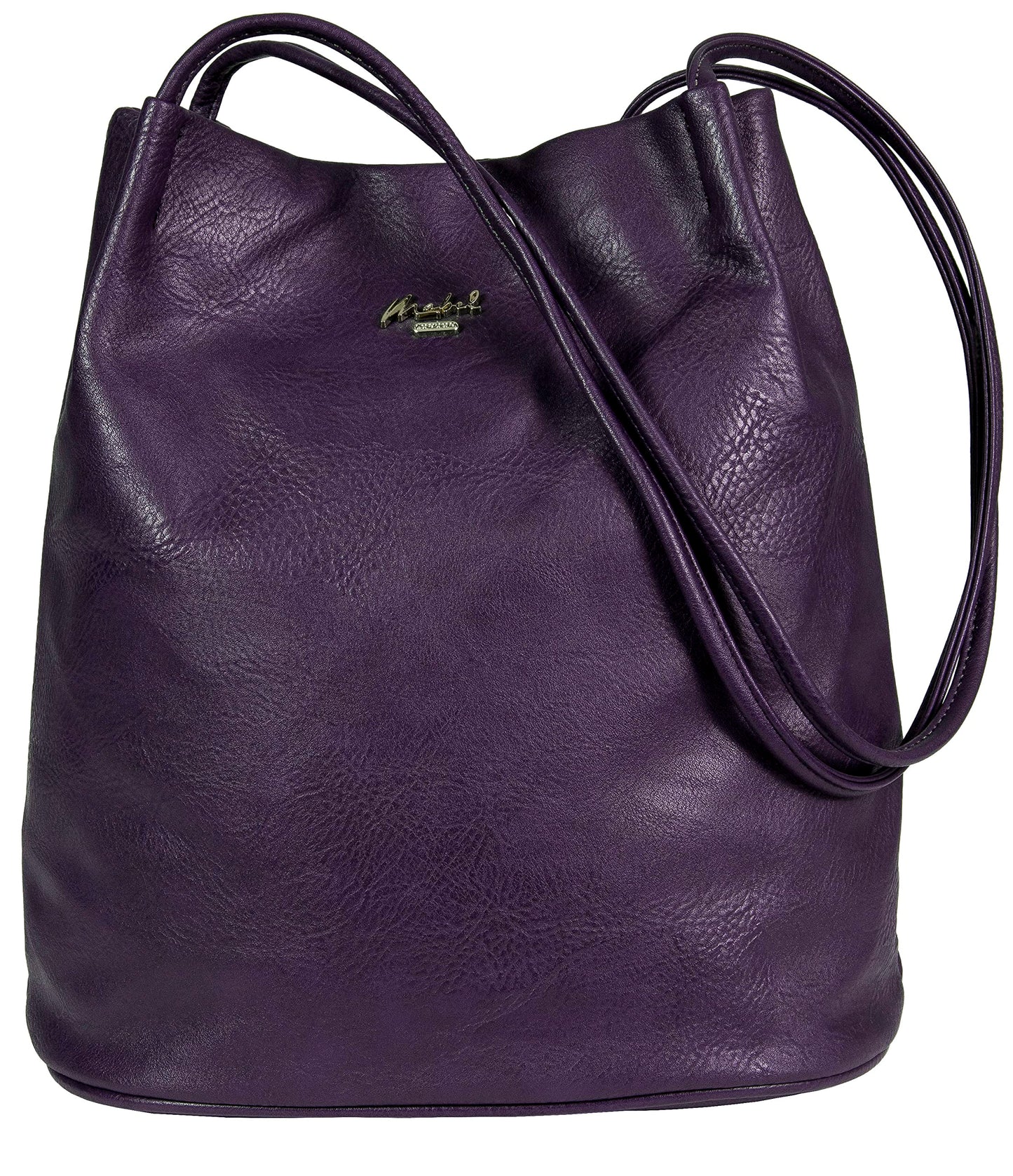 Delilah - Vegan Leather Medium Hobo Shoulder Bag with Pockets & Magnetic Closure