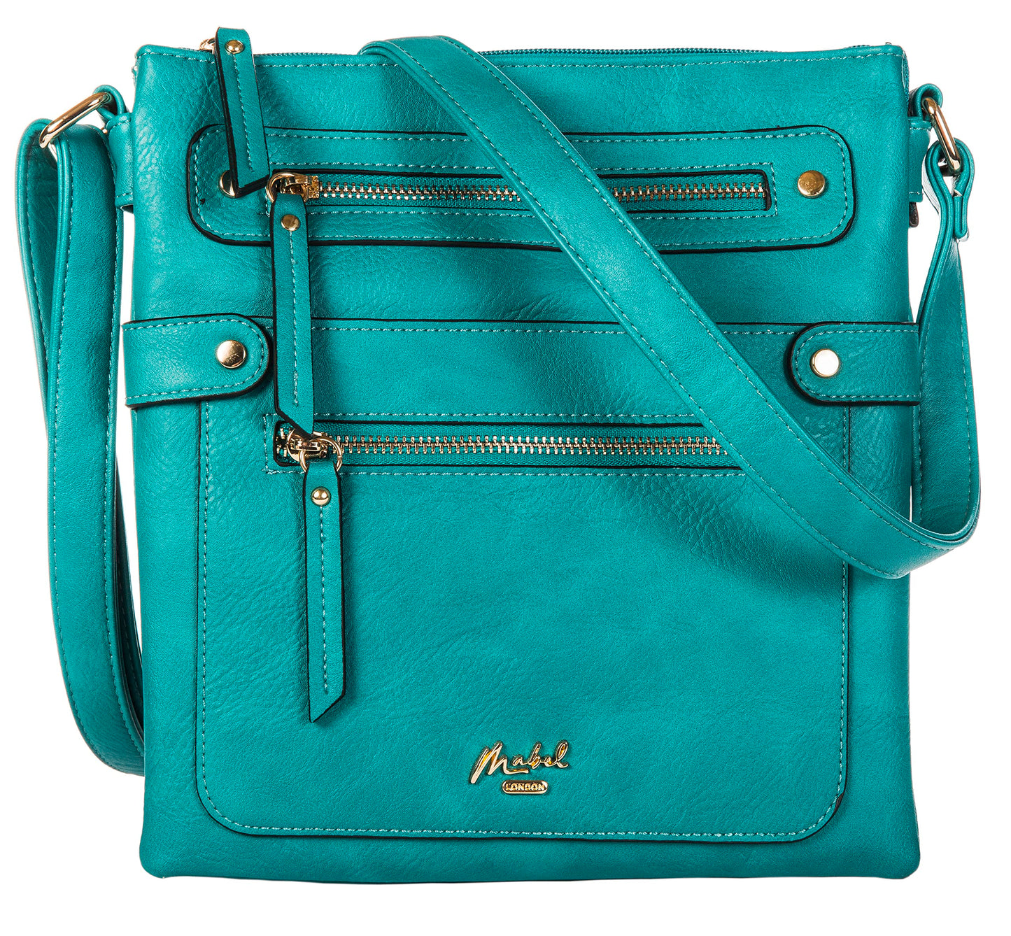 Sophia - Medium Vegan Leather Crossbody Shoulder Bag with Zip Closure & Sleek Design