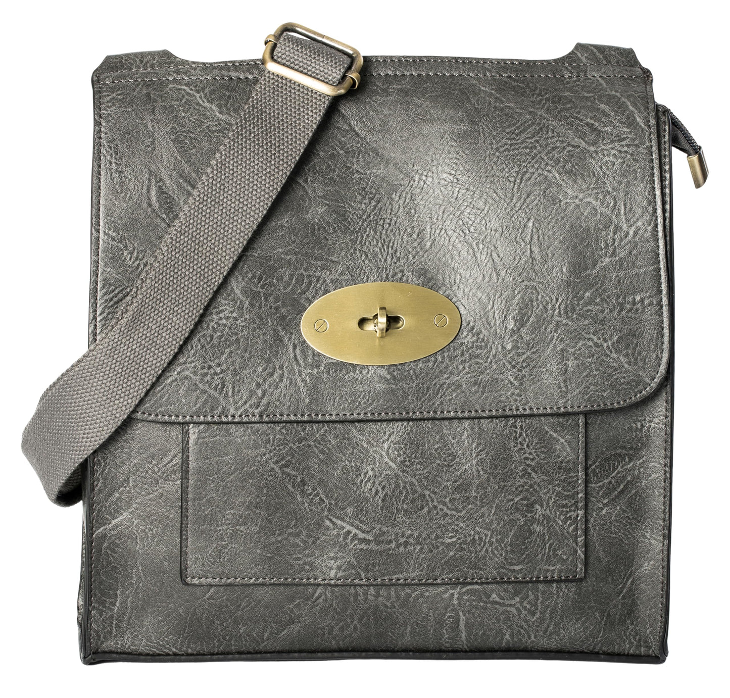 Nadia - Medium Vegan Leather Crossbody Shoulder Bag with Adjustable Strap & Sleek Design