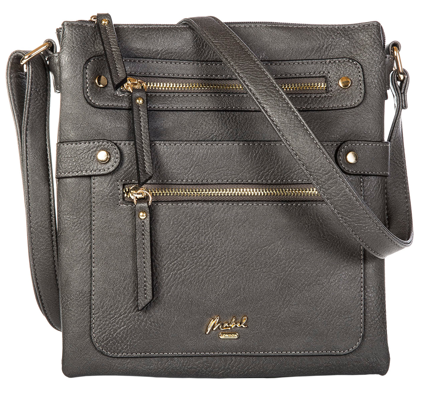 Sophia - Medium Vegan Leather Crossbody Shoulder Bag with Zip Closure & Sleek Design