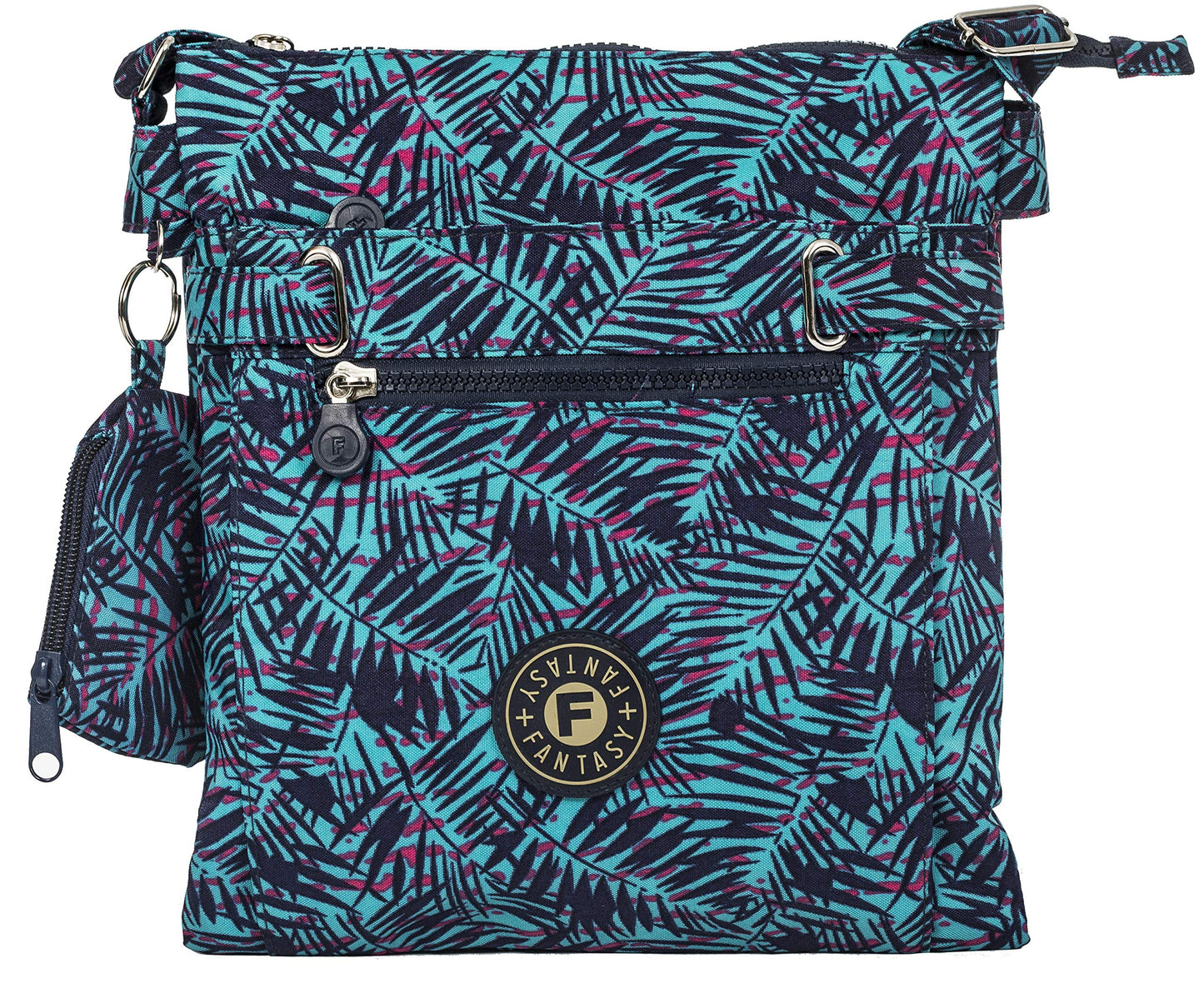 Lydia - Lightweight Fabric Medium Crossbody Shoulder Bag with Multi Compartments