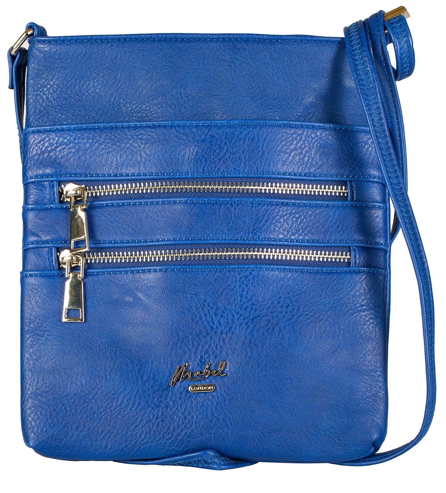 Tessa - Vegan Leather Small Crossbody Bag with Multiple Front Zip Pockets