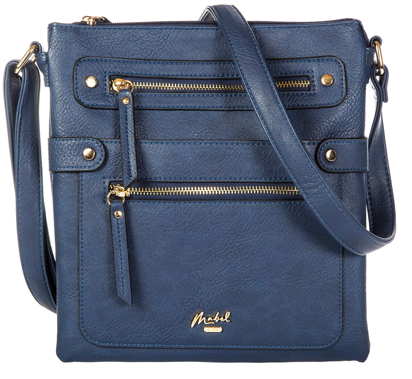 Sophia - Medium Vegan Leather Crossbody Shoulder Bag with Zip Closure & Sleek Design