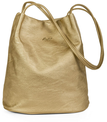Delilah – Medium Vegan Leather Hobo Shoulder Bag with Pockets