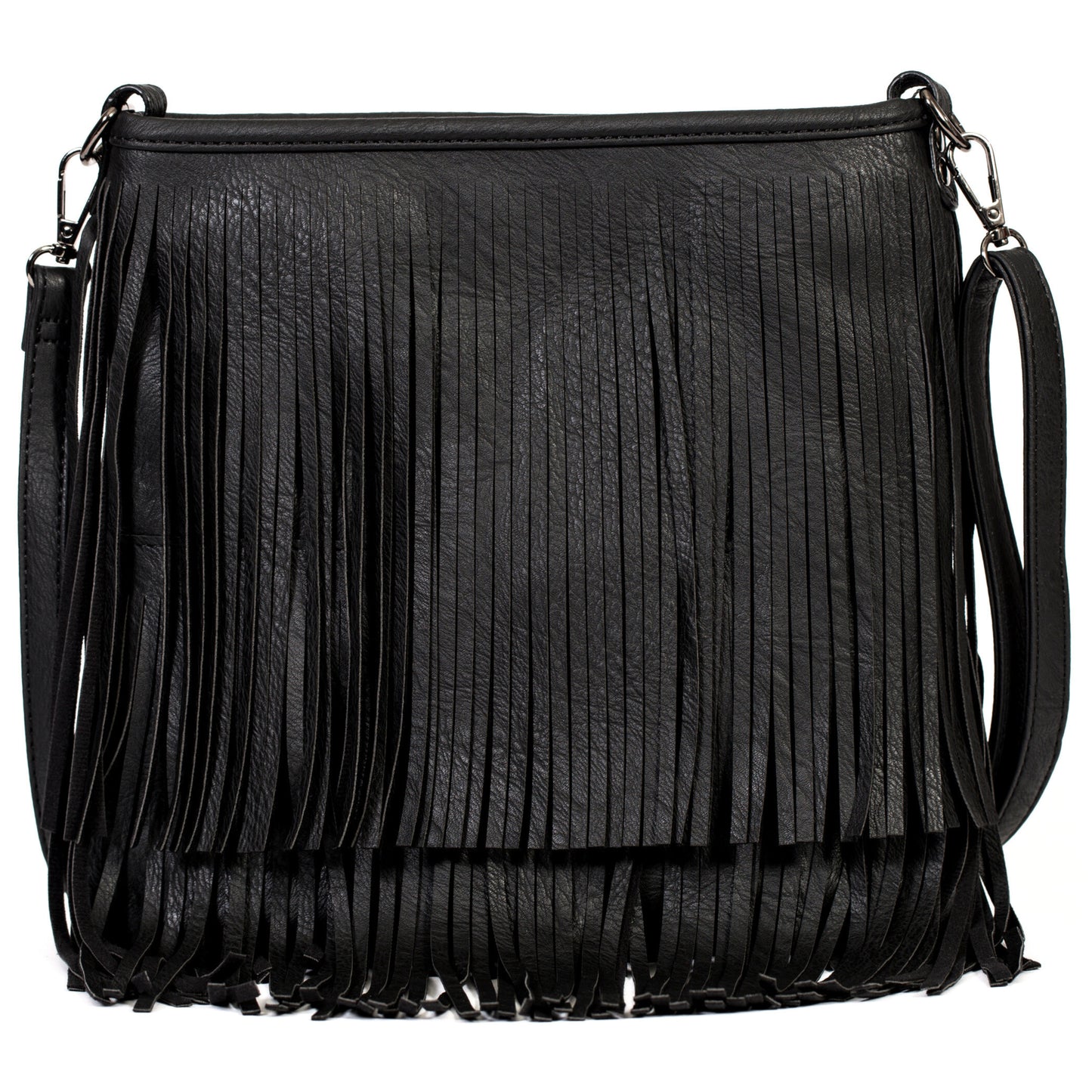 Dakota - Western Style Vegan Leather Tassel Fringe Shoulder Cross Body Bag