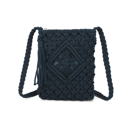 Gurana Crochet Crossbody Bag for Women – Small Summer Holiday Shoulder Bag with Tassel Detail and Long Strap – Capri