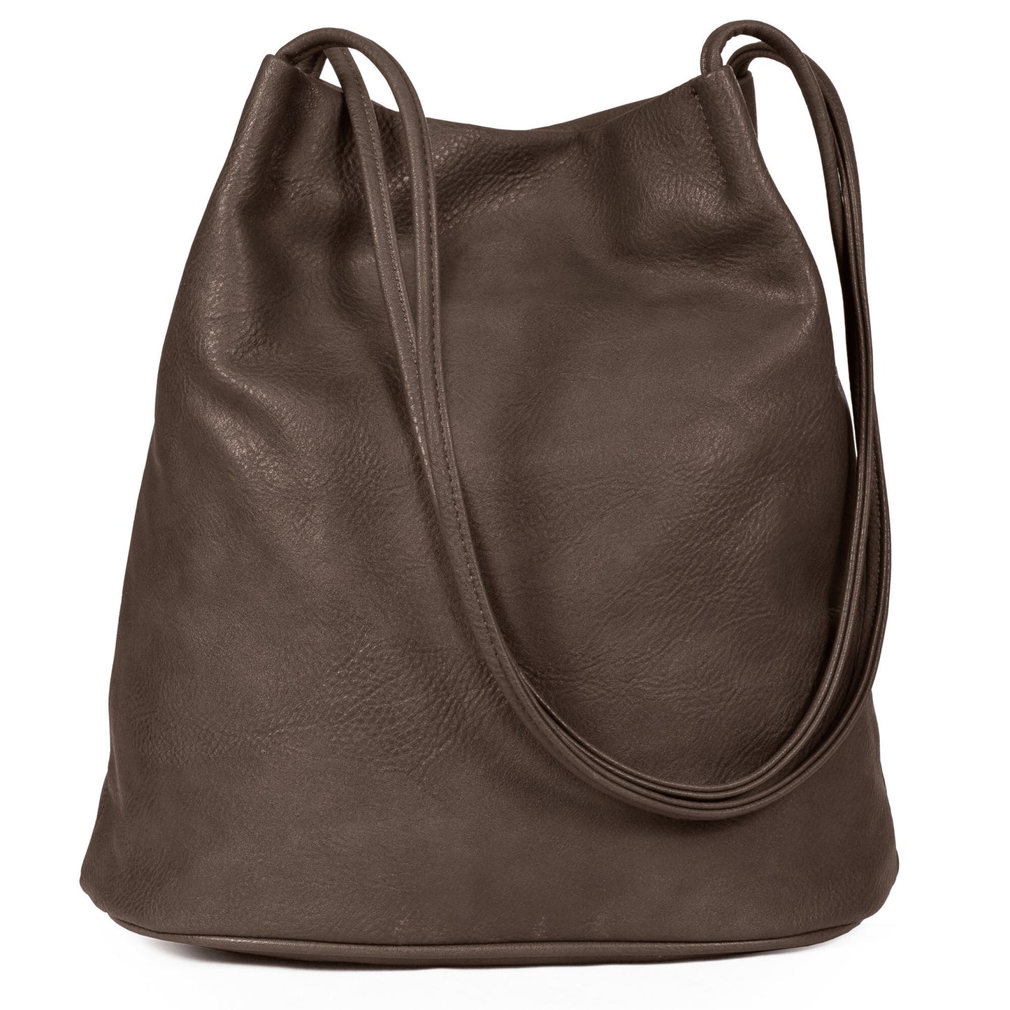 Delilah - Vegan Leather Medium Hobo Shoulder Bag with Pockets & Magnetic Closure