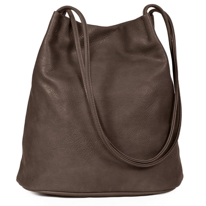 Delilah – Medium Vegan Leather Hobo Shoulder Bag with Pockets