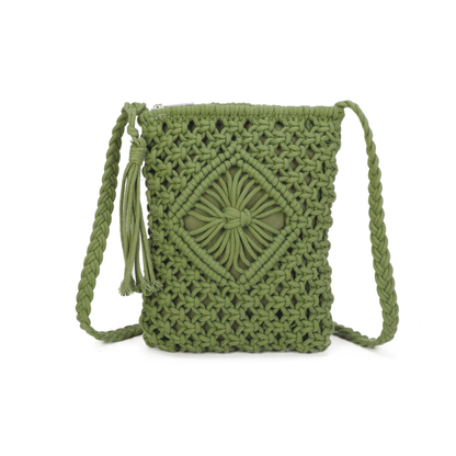 Gurana Crochet Crossbody Bag for Women – Small Summer Holiday Shoulder Bag with Tassel Detail and Long Strap – Capri