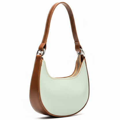 Lyra - Genuine Italian Leather Crescent Half-Moon Shoulder Bag Handmade in Florence Tuscany