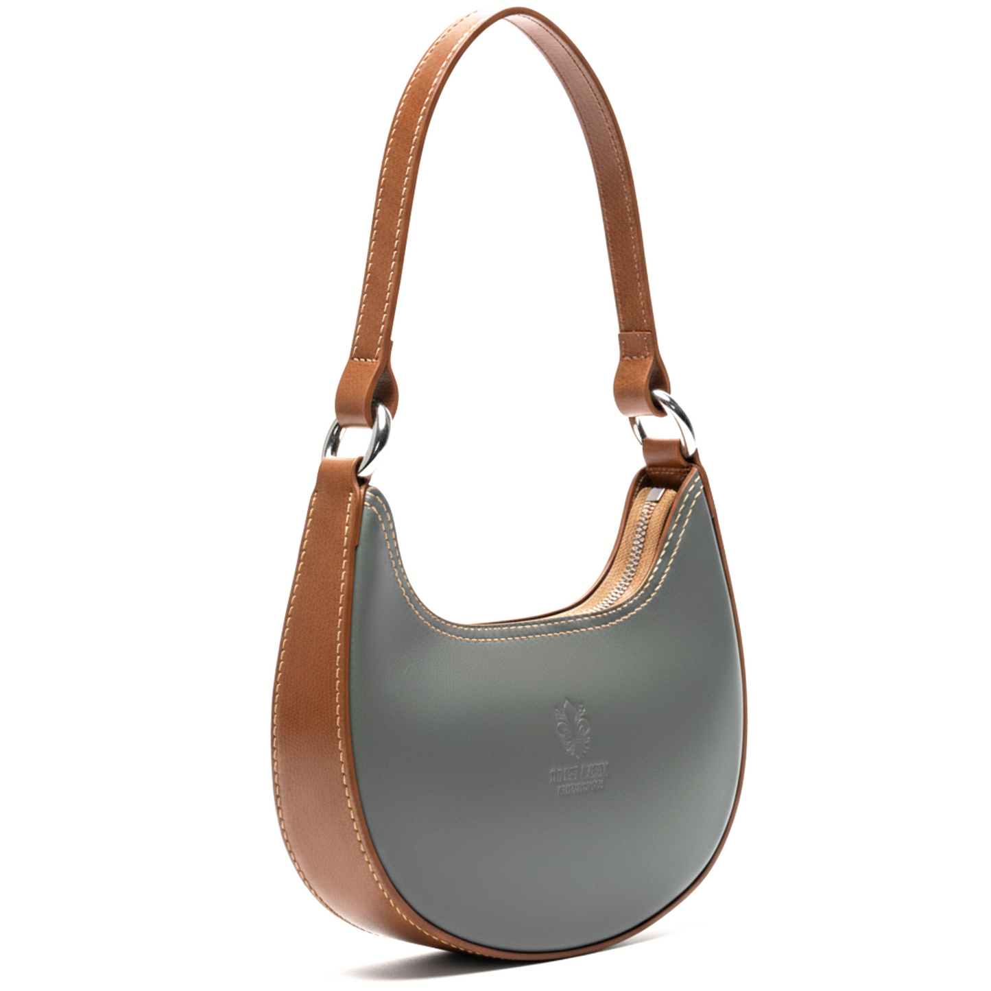 Lyra - Genuine Italian Leather Crescent Half-Moon Shoulder Bag Handmade in Florence Tuscany