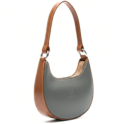 Lyra - Genuine Italian Leather Crescent Half-Moon Shoulder Bag Handmade in Florence Tuscany
