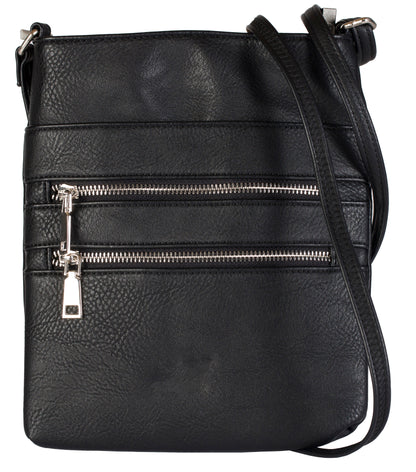Mabel London Small Crossbody Messenger Bag – Vegan Leather Shoulder Handbag with Multiple Pockets