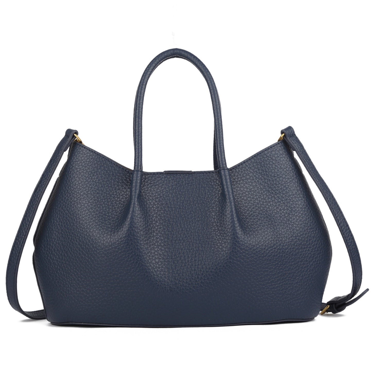 Small Faux Leather Soft Top Handle Bag with Detachable Inner Pouch & Crossbody Strap - Ruth