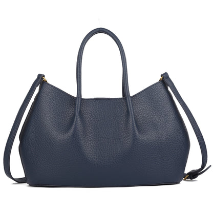 Small Faux Leather Soft Top Handle Bag with Detachable Inner Pouch & Crossbody Strap - Ruth