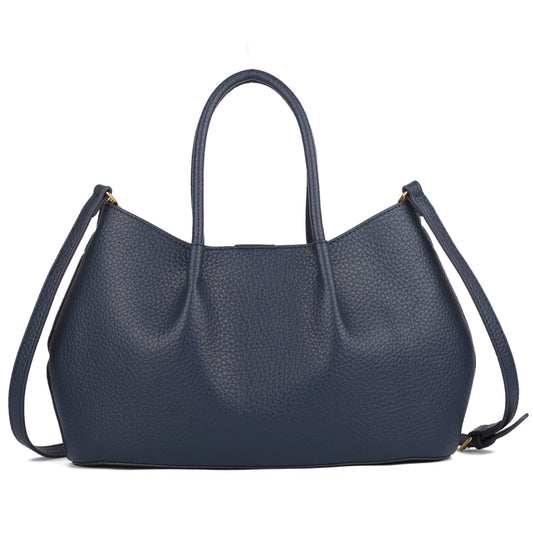 Small Faux Leather Soft Top Handle Bag with Detachable Inner Pouch & Crossbody Strap - Ruth