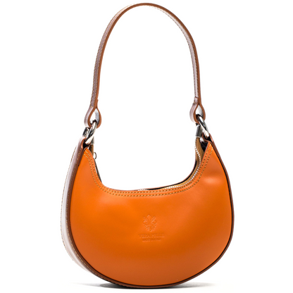 Lyra - Genuine Italian Leather Crescent Half-Moon Shoulder Bag Handmade in Florence Tuscany