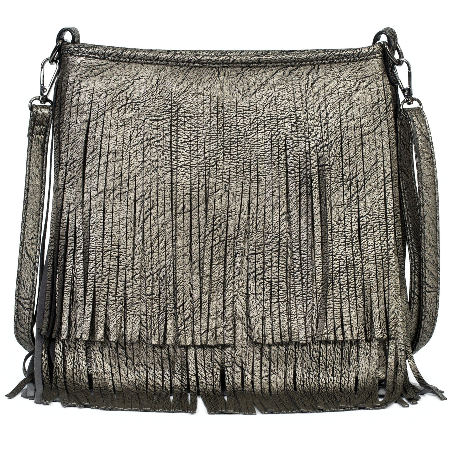 Dakota - Western Style Vegan Leather Tassel Fringe Shoulder Cross Body Bag
