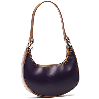 Lyra - Genuine Italian Leather Crescent Half-Moon Shoulder Bag Handmade in Florence Tuscany