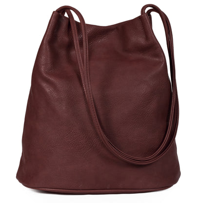 Delilah – Medium Vegan Leather Hobo Shoulder Bag with Pockets