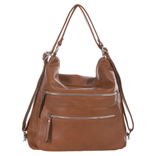 Mabel London Vegan Leather Multi-Use Tote Backpack - GINA