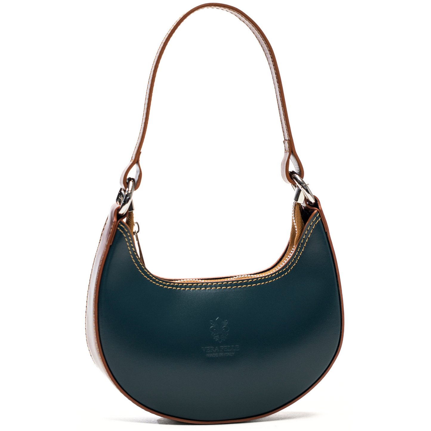 Lyra - Genuine Italian Leather Crescent Half-Moon Shoulder Bag Handmade in Florence Tuscany