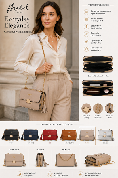 Skylar - Vegan Leather Party Wedding Clutch Bag with Detachable Crossbody Strap